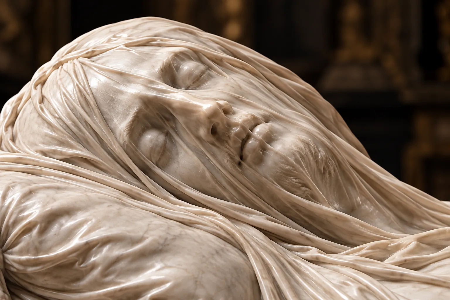 Il velo di marmo del Cristo Velato, nella Cappella Sansevero
