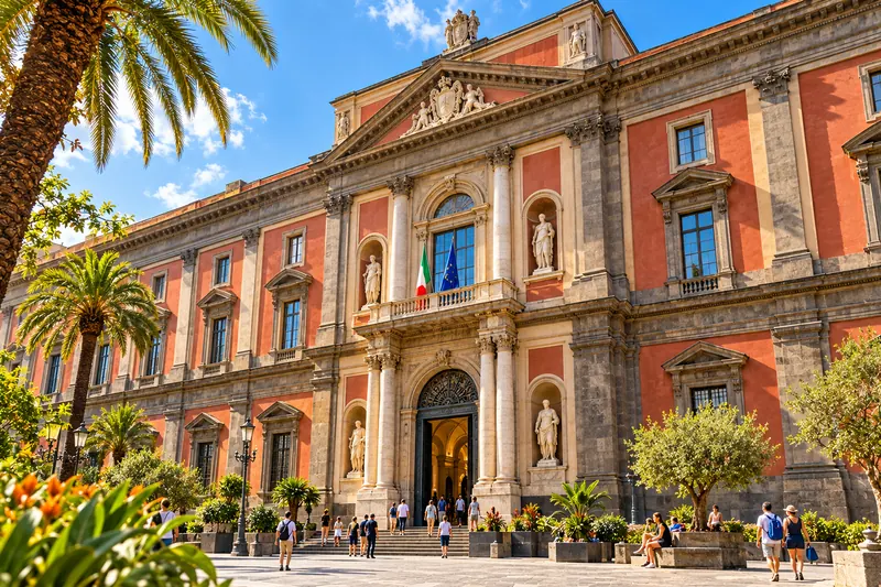 Il palazzo del Museo Archeologico Nazionale di Napoli